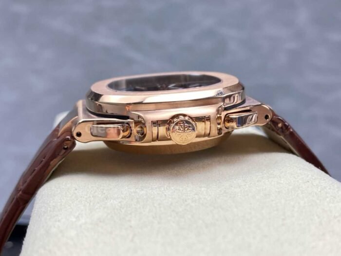 3K Factory Patek Philippe Nautilus 5980R-001 Leather Strap Rose Gold Brown Dial - Image 7