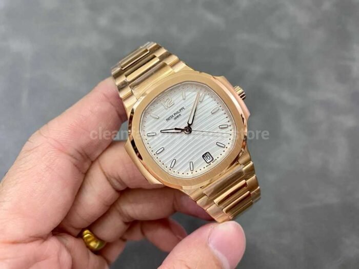 3K Factory Patek Philippe Nautilus 7118/1R-001 Rose Gold Silver Dial - Image 4