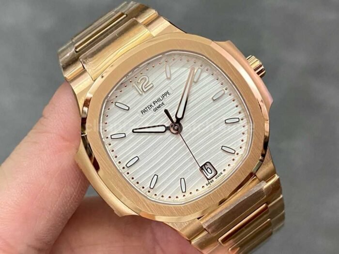 3K Factory Patek Philippe Nautilus 7118/1R-001 Rose Gold Silver Dial - Image 2