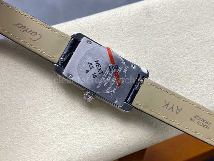 8848 Factory Cartier Tank Americaine 19mm Diamond Roman Numerals Silver Dial 6 Super Clone Watch,Clean Factory Watch