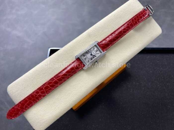 8848 Factory Cartier Tank Americaine 19mm Roman Numerals Silver Dial 3 Super Clone Watch,Clean Factory Watch