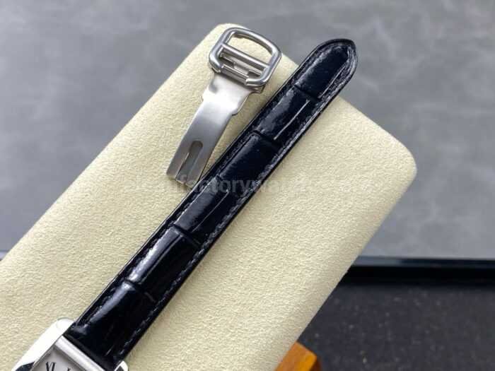 8848 Factory Cartier Tank Americaine 19mm W2601956 Crocodile leather Roman Numerals Silver Dial 7 Super Clone Watch,Clean Factory Watch