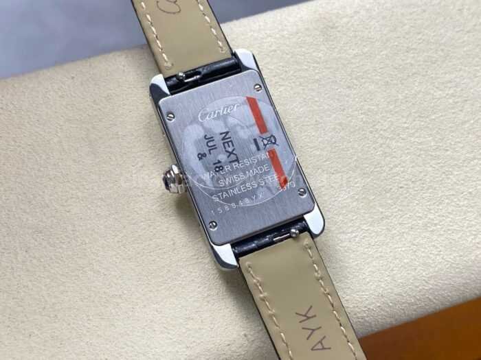 8848 Factory Cartier Tank Americaine 19mm W2601956 Crocodile leather Roman Numerals Silver Dial 9 Super Clone Watch,Clean Factory Watch