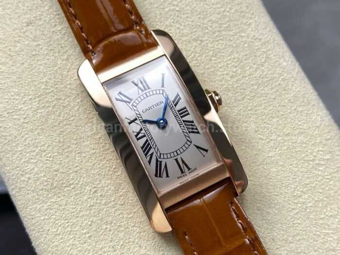 8848 Factory Cartier Tank Americaine W260745619mm Roman Numerals Silver Dial 2 Super Clone Watch,Clean Factory Watch