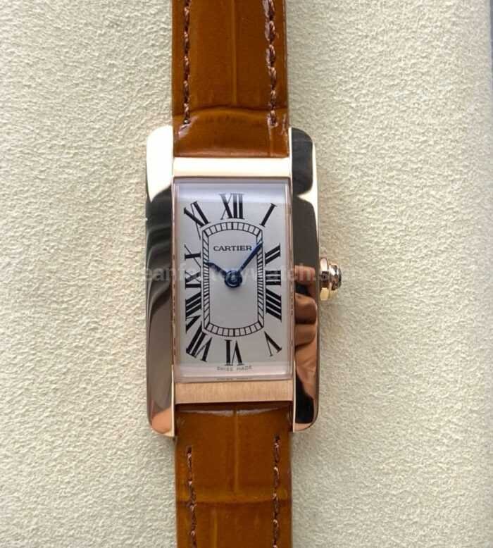 8848 Factory Cartier Tank Americaine W260745619mm Roman Numerals Silver Dial 9 Super Clone Watch,Clean Factory Watch