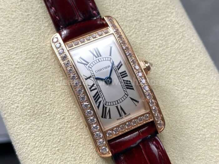 8848 Factory Cartier Tank Americaine WJTA0002 19mm Roman Numerals Silver Dial 4 Super Clone Watch,Clean Factory Watch