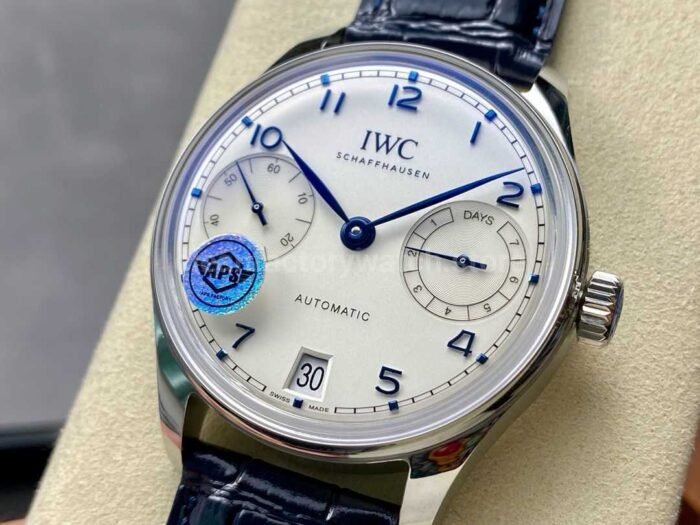 APS Factory IWC Portuguese IW501702 Leather Strap Silver Dial - Image 3