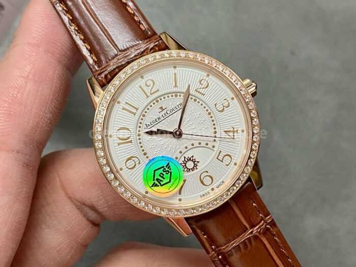 APS Factory Jaeger LeCoultre Rendez Vous Q3442440 Rose Gold Diamond Bezel Silver Dial 1 Super Clone Watch,Clean Factory Watch