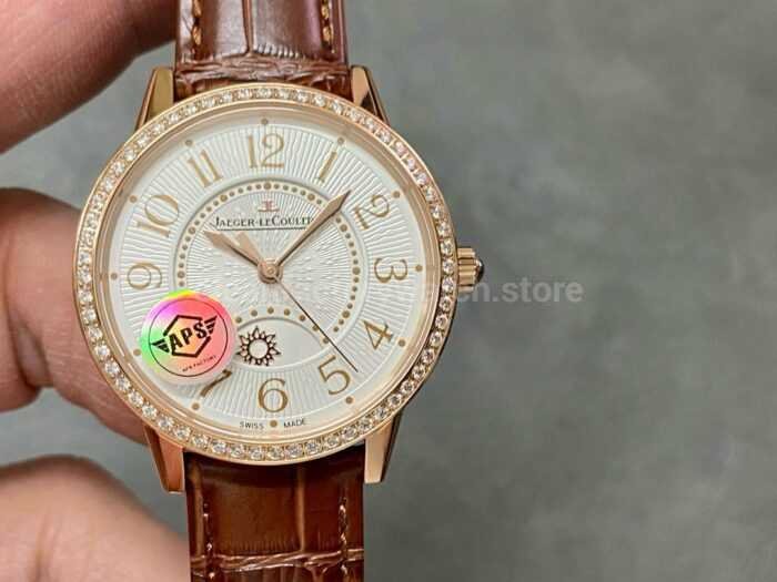 APS Factory Jaeger LeCoultre Rendez Vous Q3442440 Rose Gold Diamond Bezel Silver Dial 2 Super Clone Watch,Clean Factory Watch