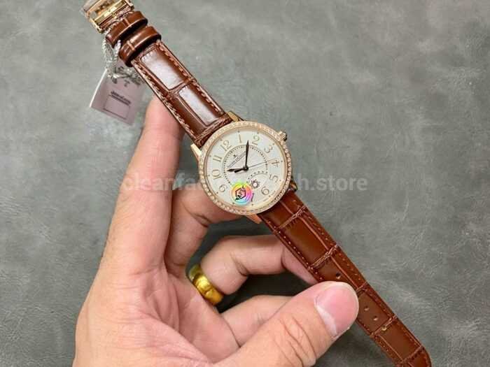 APS Factory Jaeger LeCoultre Rendez Vous Q3442440 Rose Gold Diamond Bezel Silver Dial 3 Super Clone Watch,Clean Factory Watch