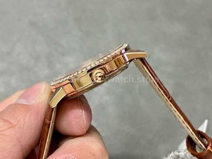 APS Factory Jaeger LeCoultre Rendez Vous Q3442440 Rose Gold Diamond Bezel Silver Dial 5 Super Clone Watch,Clean Factory Watch