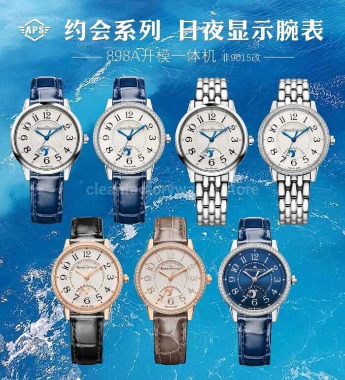 APS Factory Jaeger LeCoultre Rendez Vous Q3442440 Rose Gold Diamond Bezel Silver Dial 8 Super Clone Watch,Clean Factory Watch