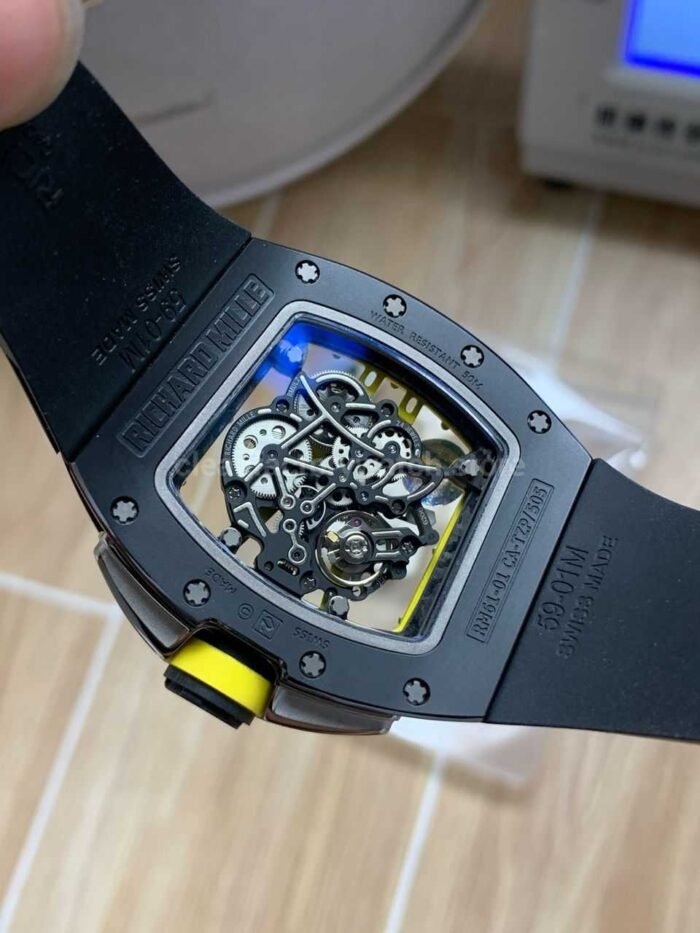 APS Factory Richard Mille RM 061-01 Black Rubber Strap Yohan Blake Skeletonized Green Dial - Image 4