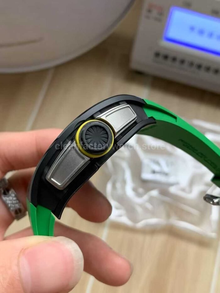 APS Factory Richard Mille RM 061-01 Green Rubber Strap Yohan Blake Skeletonized Green Dial - Image 3
