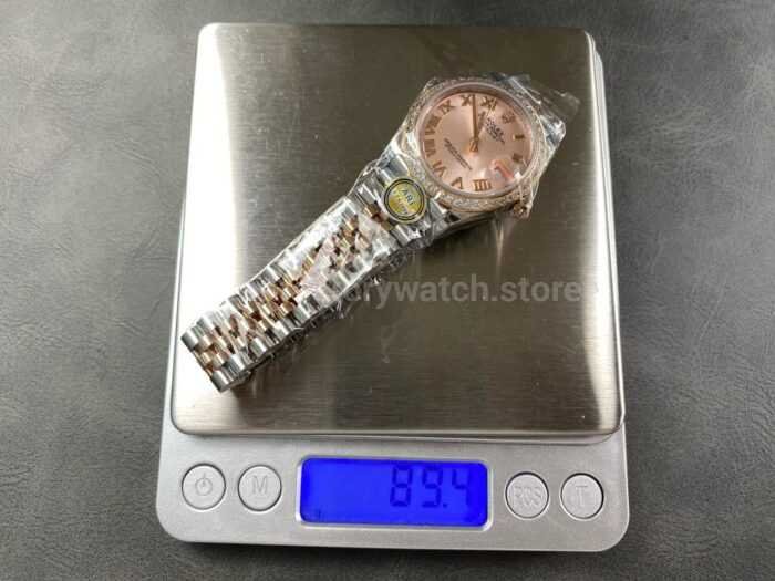 ARF Factory Counterweight Rolex Datejust 278381RBR 0002 31mm Rose Gold Diamond Bezel Roman Numerals Rose Dial 1 Super Clone Watch,Clean Factory Watch