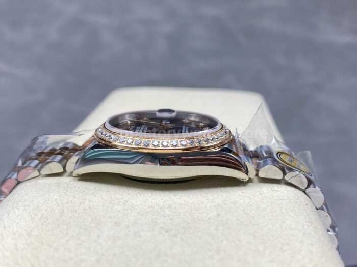 ARF Factory Counterweight Rolex Datejust 278381RBR 0028 31mm Rose Gold Diamond Bezel Brown Dial 4 Super Clone Watch,Clean Factory Watch