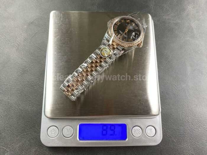 ARF Factory Counterweight Rolex Datejust 278381RBR 0030 31mm Rose Gold Diamond Bezel Roman VI Grey Dial 10 Super Clone Watch,Clean Factory Watch