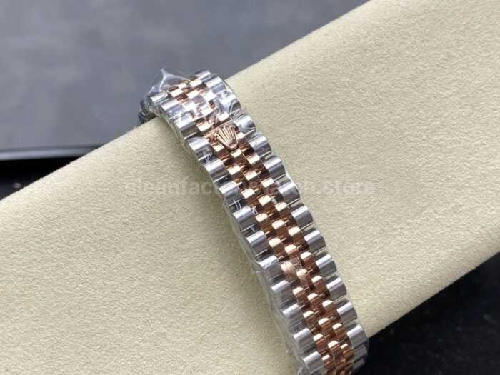 ARF Factory Counterweight Rolex Datejust 278381RBR 0030 31mm Rose Gold Diamond Bezel Roman VI Grey Dial 8 Super Clone Watch,Clean Factory Watch