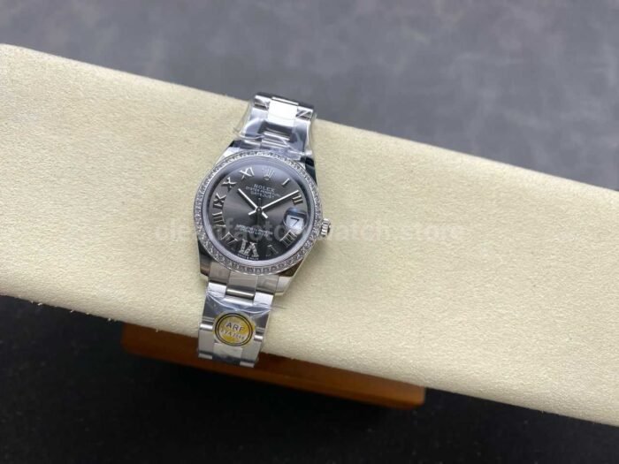 ARF Factory Counterweight Rolex Datejust 278384RBR-0031 31mm Diamond Bezel Roman VI Dark Grey Dial - Image 5
