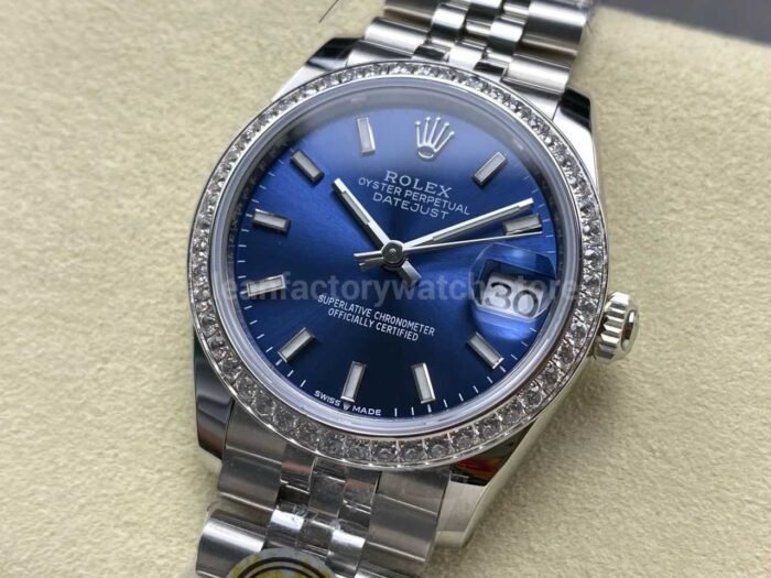 ARF Factory Counterweight Rolex Datejust 278384RBR 31mm Diamond Bezel Blue Dial - Image 3