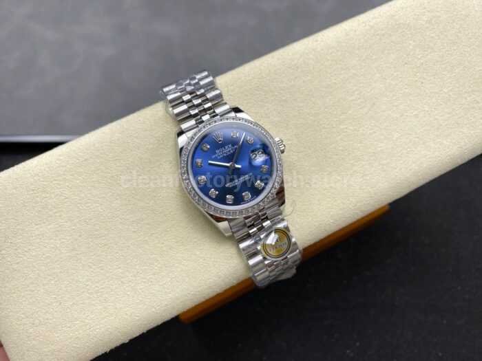 ARF Factory Counterweight Rolex Datejust Jubilee 278384RBR 31mm Diamond Bezel Blue Dial 1 Super Clone Watch,Clean Factory Watch