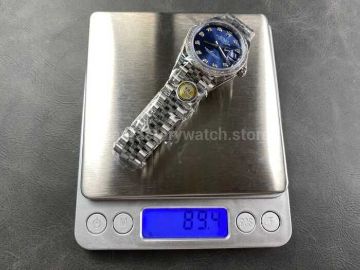 ARF Factory Counterweight Rolex Datejust Jubilee 278384RBR 31mm Diamond Bezel Blue Dial 9 Super Clone Watch,Clean Factory Watch