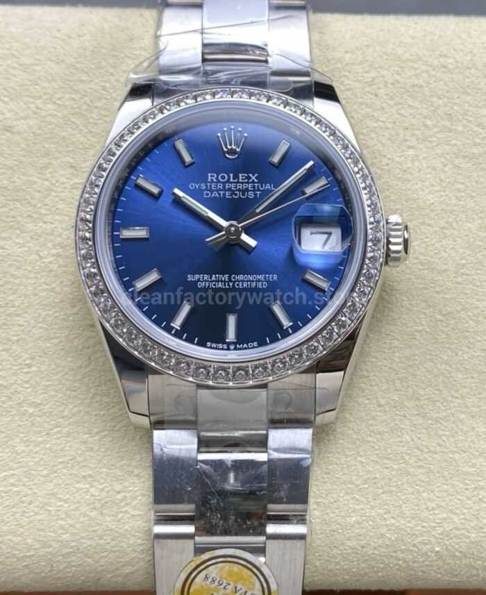 ARF Factory Counterweight Rolex Datejust Oyster 278384RBR 31mm Diamond Bezel Blue Dial 1 Super Clone Watch,Clean Factory Watch