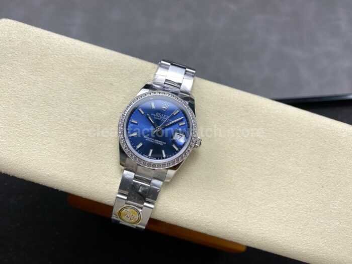 ARF Factory Counterweight Rolex Datejust Oyster 278384RBR 31mm Diamond Bezel Blue Dial 10 Super Clone Watch,Clean Factory Watch