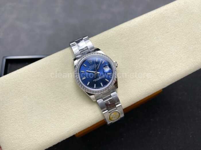 ARF Factory Counterweight Rolex Datejust Oyster 278384RBR 31mm Diamond Bezel Blue Dial 5 Super Clone Watch,Clean Factory Watch