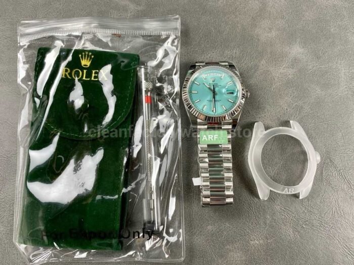 ARF Factory Counterweight Rolex Day-Date 228236-0018 40mm Platinum Ice Blue Dial - Image 9