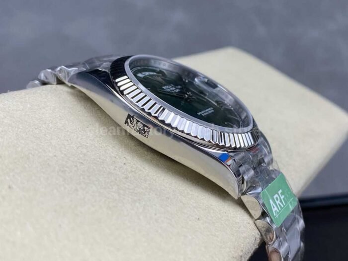 ARF Factory Counterweight Rolex Day-Date 228239-0033 40mm White Gold Roman Numerals Olive Green Dial - Image 5