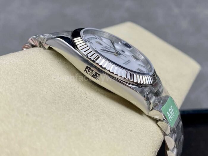 ARF Factory Counterweight Rolex Day-Date 228239 40mm White Gold Roman Numerals White Dial - Image 5