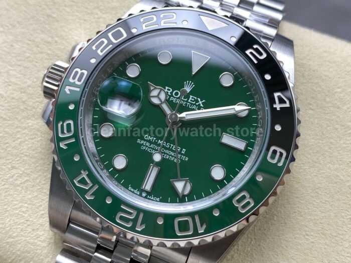 ARF Factory Rolex SPRITE GMT MASTER II 126729VTNR 0002 40mm Full 904L Green Dial Jubilee 1 Super Clone Watch,Clean Factory Watch