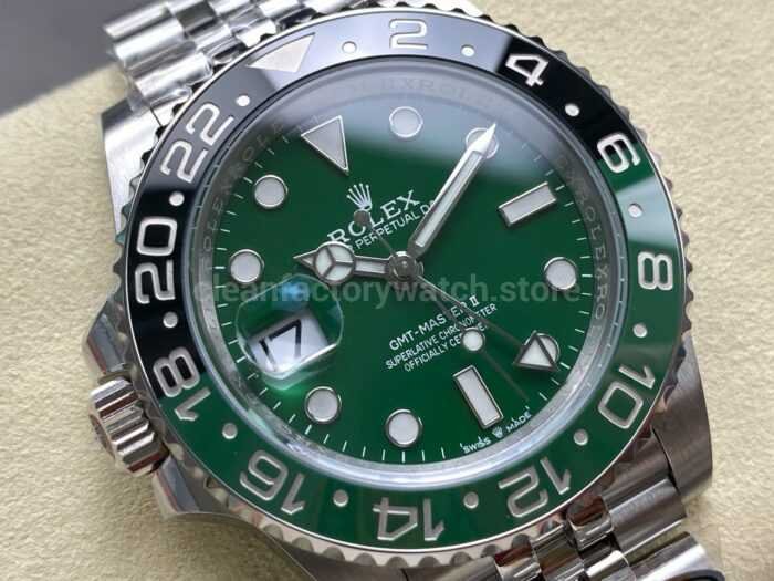 ARF Factory Rolex SPRITE GMT MASTER II 126729VTNR 0002 40mm Full 904L Green Dial Jubilee 3 Super Clone Watch,Clean Factory Watch