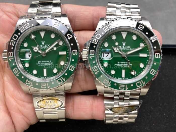 ARF Factory Rolex SPRITE GMT MASTER II 126729VTNR 0002 40mm Full 904L Green Dial Jubilee 5 Super Clone Watch,Clean Factory Watch