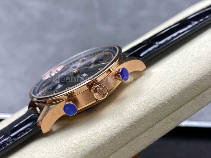 AZ Factory IWC Portuguese Chronograph IW371482 41mm Rose Gold Arabic Numerals Gery Dial 3 Super Clone Watch,Clean Factory Watch