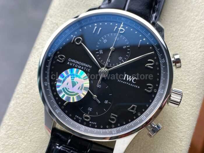 AZ Factory IWC Portuguese Chronograph IW371609 41mm Arabic Numerals Black Dial 2 Super Clone Watch,Clean Factory Watch