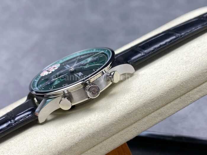 AZ Factory IWC Portuguese Chronograph IW371615 41mm Arabic Numerals Green Dial 8 Super Clone Watch,Clean Factory Watch