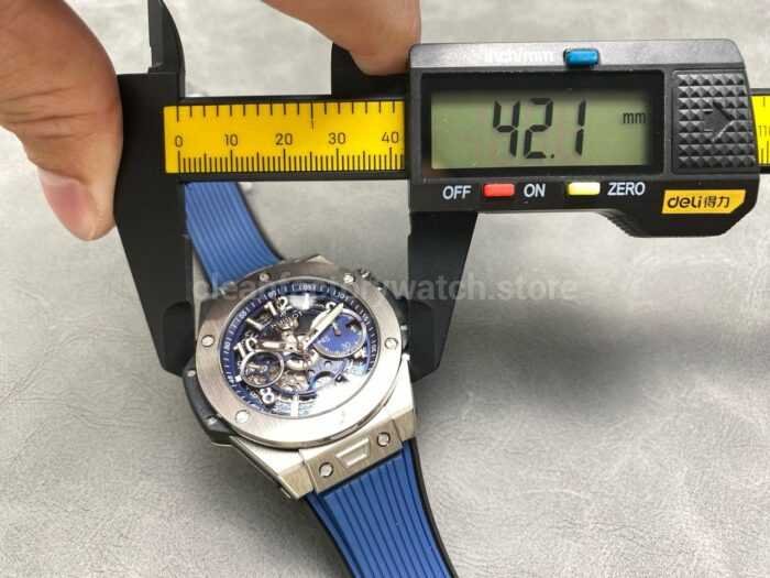 BBF Factory Hublot Big Bang Unico 42mm 421.NX .5170.RX Titanium Blue Rubber Strap Skeletonized Blue Dial 12 Super Clone Watch,Clean Factory Watch
