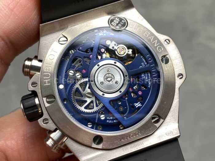 BBF Factory Hublot Big Bang Unico 42mm 421.NX .5170.RX Titanium Blue Rubber Strap Skeletonized Blue Dial 3 Super Clone Watch,Clean Factory Watch