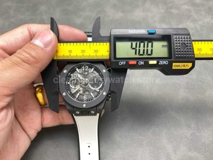 BBF Factory Hublot Big Bang Unico 42mm 441.CI .1171.RX Black Ceramics White Rubber Strap Black Skeletonized 11 Super Clone Watch,Clean Factory Watch