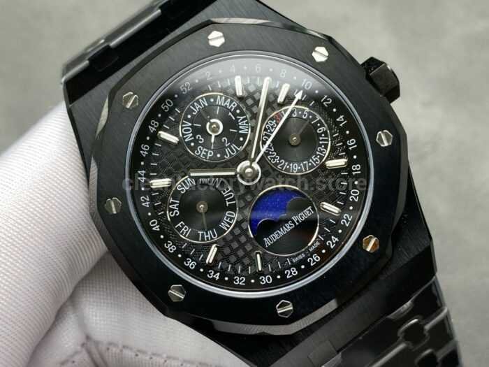 BBR Factory Audemars Piguet Royal Oak Perpetual Calendar 26579CE.OO .1225CE.01 41mm Full Steel Black Di 5 Super Clone Watch,Clean Factory Watch