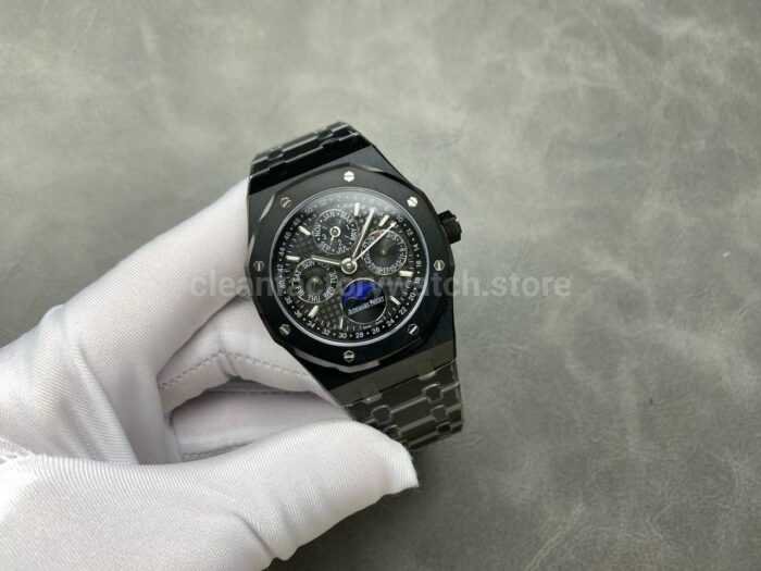BBR Factory Audemars Piguet Royal Oak Perpetual Calendar 26579CE.OO .1225CE.01 41mm Full Steel Black Di 6 Super Clone Watch,Clean Factory Watch