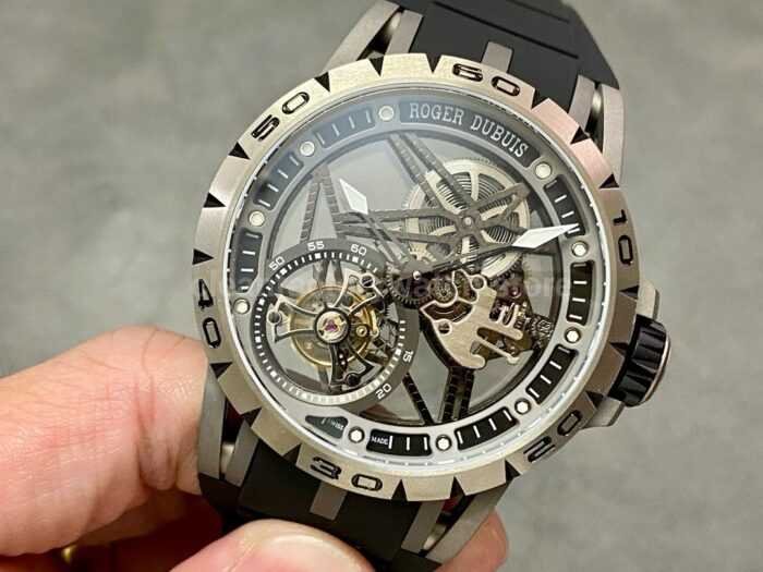 BBR Factory Roger Dubuis Excalibur Spider RDDBEX0479 Tourbillon 45mm Titanium Black Rubber Strap Bl 8 Super Clone Watch,Clean Factory Watch