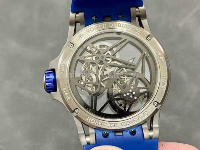 BBR Factory Roger Dubuis Excalibur Spider RDDBEX0479 Tourbillon 45mm Titanium Blue Rubber Strap Blue 9 Super Clone Watch,Clean Factory Watch
