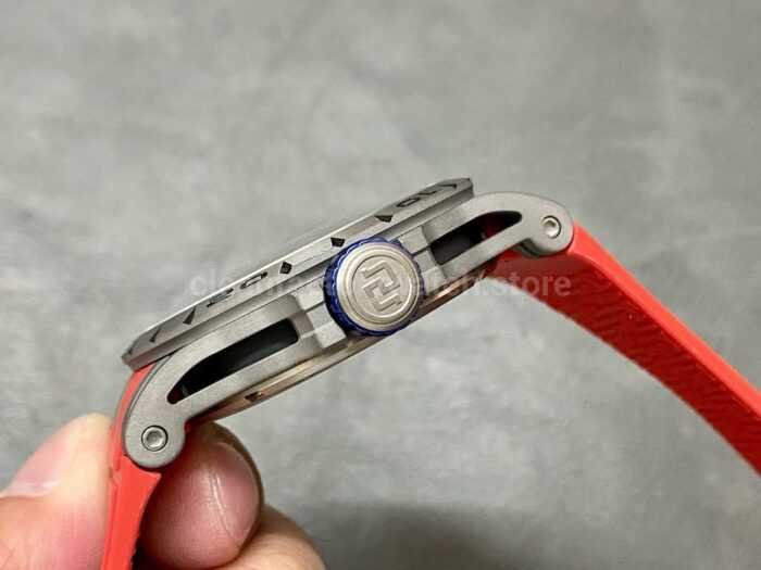 BBR Factory Roger Dubuis Excalibur Spider RDDBEX0479 Tourbillon 45mm Titanium Red Rubber Strap Blue Di 6 Super Clone Watch,Clean Factory Watch