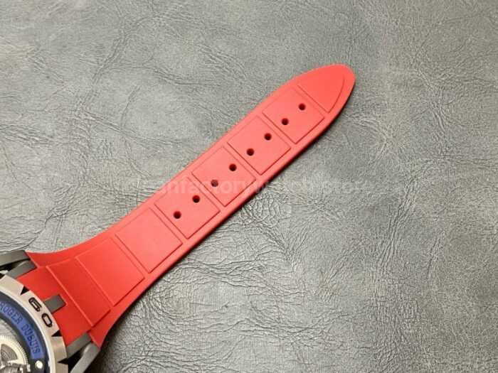 BBR Factory Roger Dubuis Excalibur Spider RDDBEX0479 Tourbillon 45mm Titanium Red Rubber Strap Blue Dial 1 Super Clone Watch,Clean Factory Watch