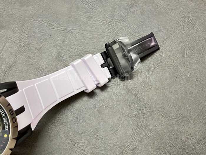 BBR Factory Roger Dubuis Excalibur Spider RDDBEX0479 Tourbillon 45mm Titanium White Rubber Strap Bl 4 Super Clone Watch,Clean Factory Watch