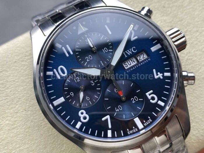 BLS Factory IWC Pilot Chronograph IW388102 41mm Arabic Numerals Blue Dial - Image 2