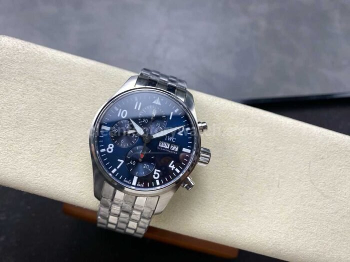 BLS Factory IWC Pilot Chronograph IW388102 41mm Arabic Numerals Blue Dial - Image 5